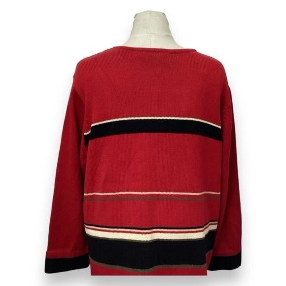 Crazy Horse Liz Claiborne Vintage Women’s Zip Front Cardigan, Red, Size 2X - Picture 4 of 8